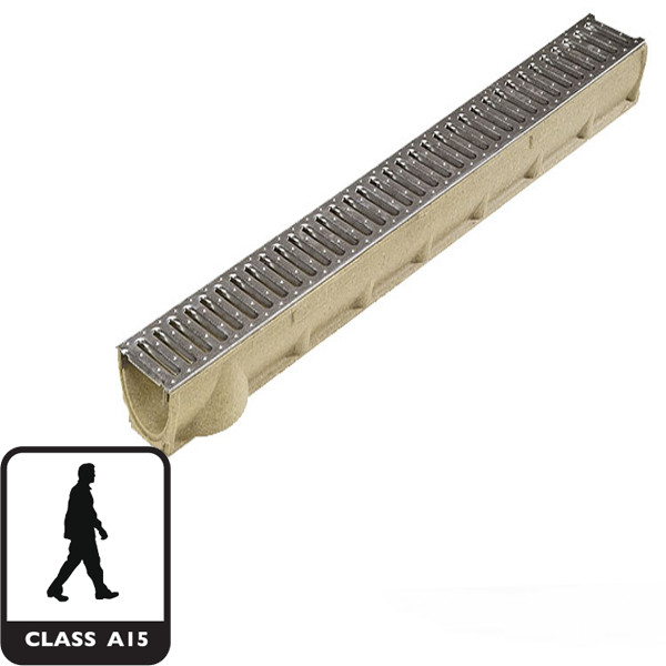 Отводнителен улей полимербетон с поцинкована решетка А15