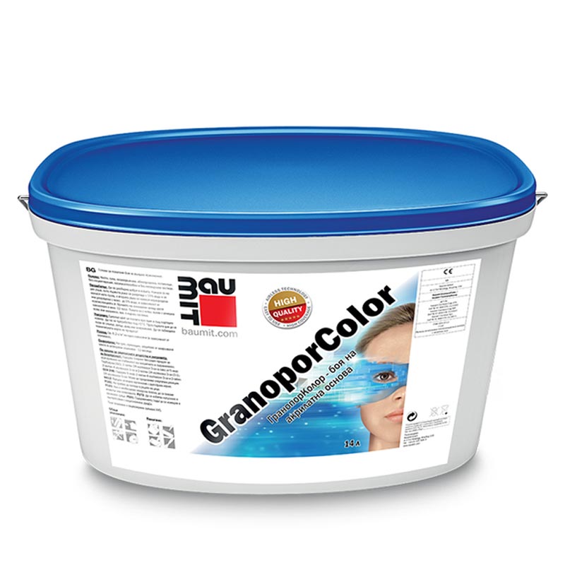 bm00011_2.jpg Фасадна боя BAUMIT GranoporColor, 14л, професионална - Image 1