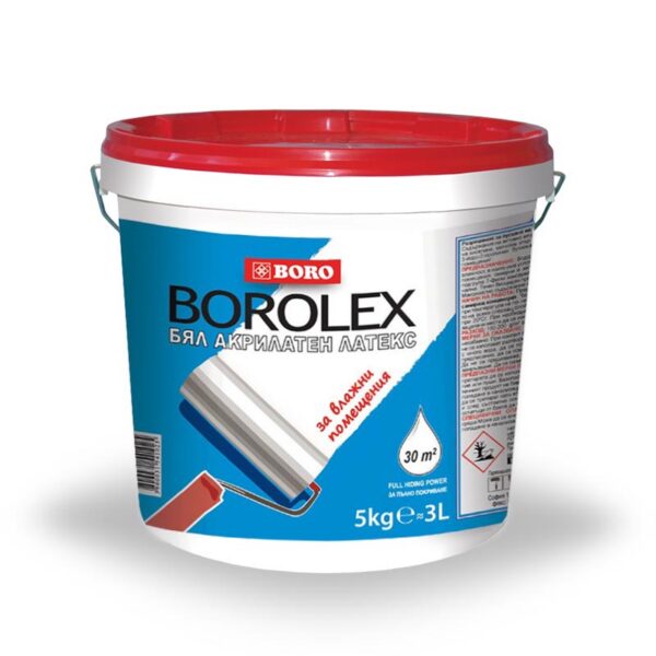 Антибактериална боя за влажни помещения BORO Боролекс, 5кг