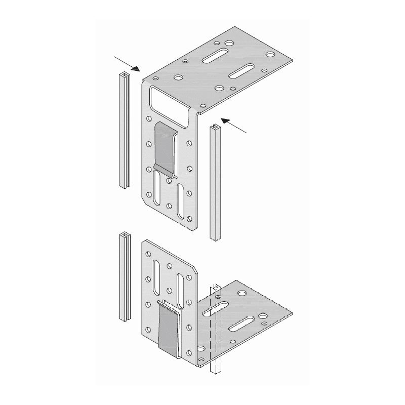 k3454.jpg Телескопична пета Knauf за CW/UA профили 75мм - Image 1