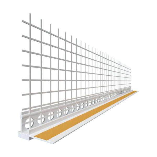 Завършващ PVC профил Knauf с армираща мрежа за дограма 6/2.6m