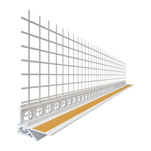 PVC завършващ профил с армираща мрежа Knauf 2.6m, бял