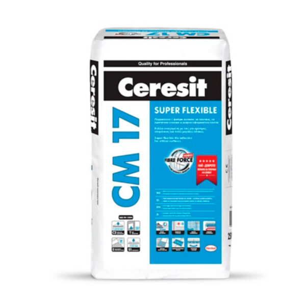 CERESIT СМ 17 СУПЕР ГЪВКАВО ЛЕПИЛО ЗА ПЛОЧКИ 25кг.