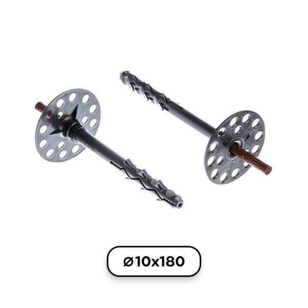 Котва/Дюбел за топлоизолация VESTAL ф10х180 - черен/сив