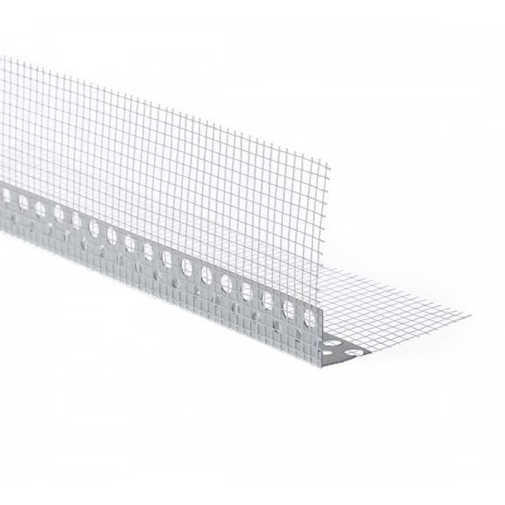 Ъгъл PVC VESTAL с мрежа 6x6см, 2.5м