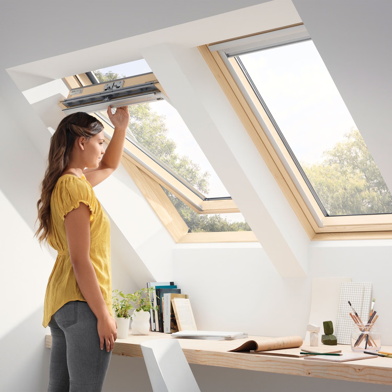 Покривен прозорец VELUX Стандарт GZL 1051 MК06 78x118см - горно управление