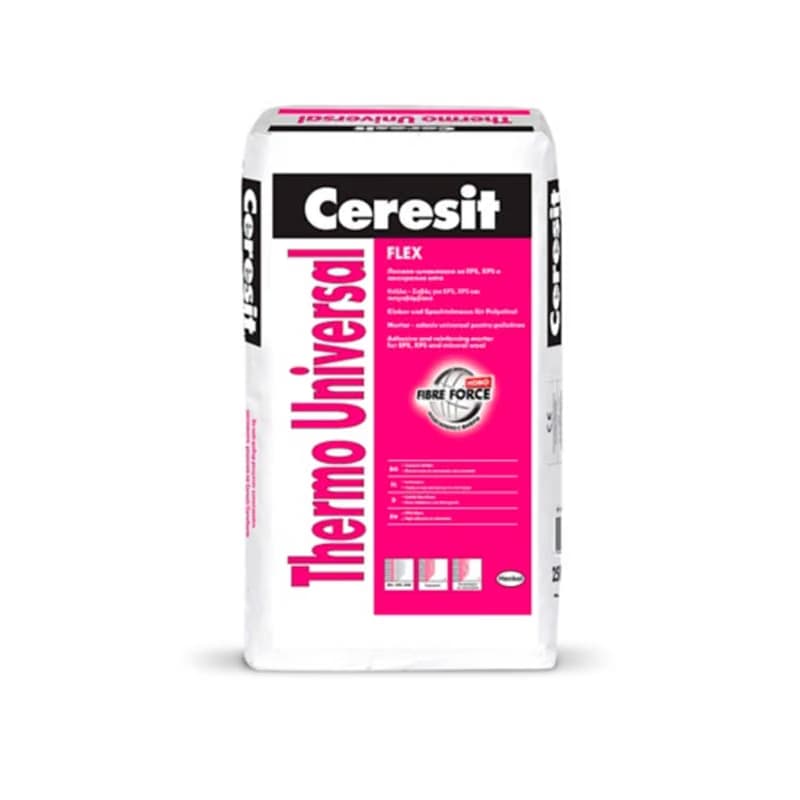 Лепило-шпакловка за EPS CERESIT THERMO UNIVERSAL, 25кг СИВ