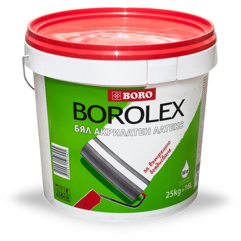 Бял акрилатен латекс BORO Боролекс, 25кг