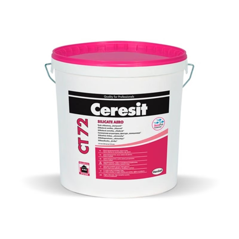 Силикатна мазилка CERESIT CT72, 25кг 1.5мм за фасади